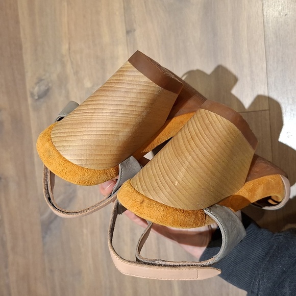 NWOT Camper Women's Gray & Tan Allegra Heeled Sandal (Size EU 40/US 9.0-9.5) - Picture 6 of 8